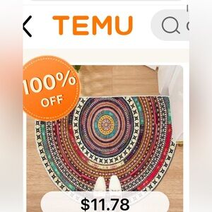 Half circle door rug brand new